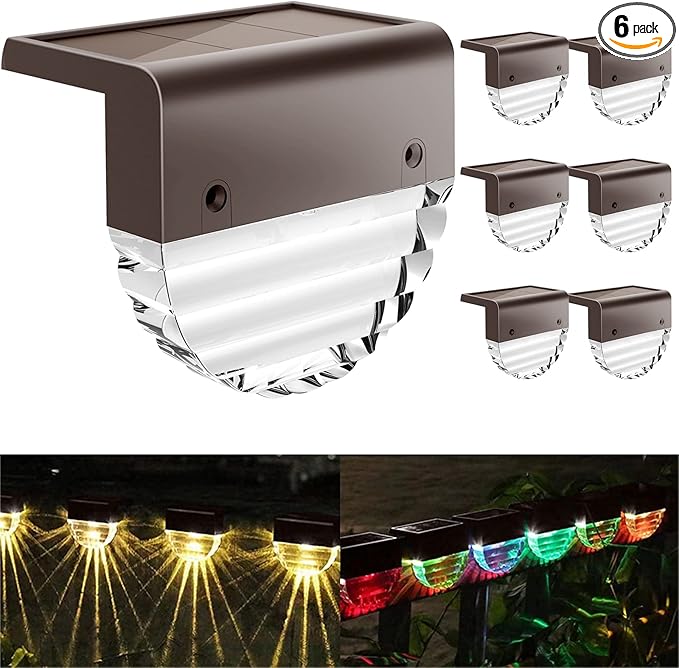 Solar Lights Outdoor, Solar Deck Lights, 6 Pack
